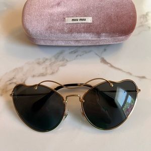 **SOLD** Miu Miu heart shaped cat eye oversized sunglasses